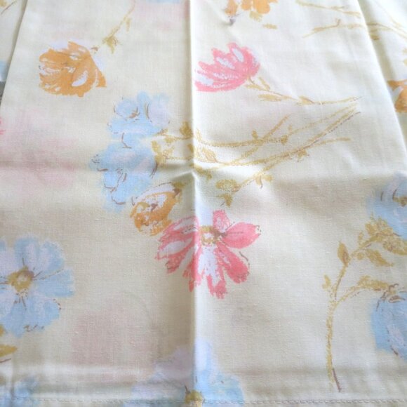 New Vintage Dan River King Pillowcase Set Yellow Floral No Iron Muslin USA Made - Picture 4 of 7